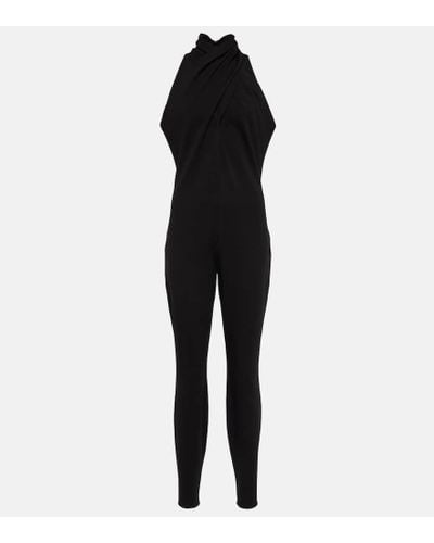 Alaïa Mono de crepe con cuello halter - Negro