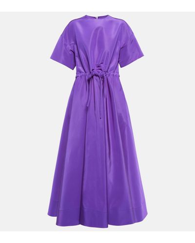 Valentino Robe midi en soie - Violet