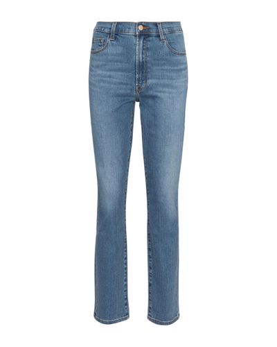 J Brand High-Rise Slim Jeans Teagan - Blau