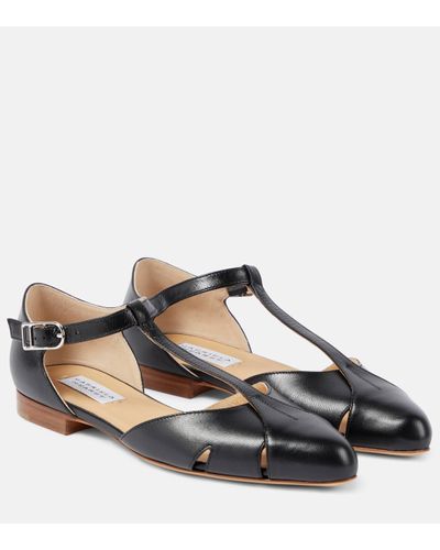 Gabriela Hearst Chaussures plates Harlow en cuir - Noir