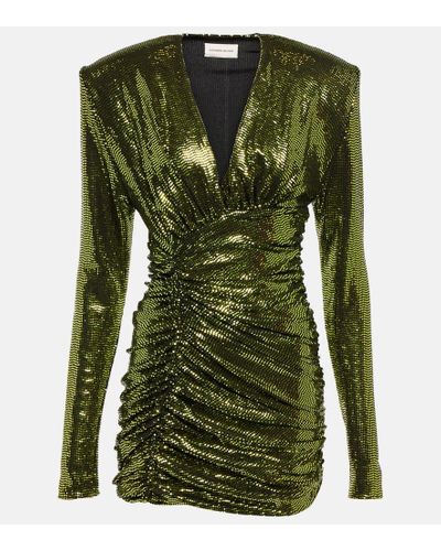 Alexandre Vauthier Embellished Minidress - Green