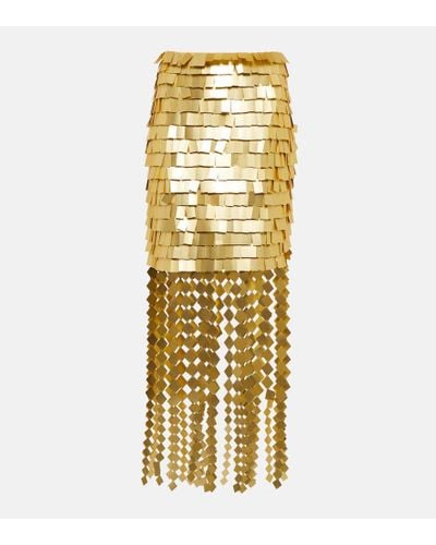 Jonathan Simkhai Lucee Embellished Midi Skirt - Metallic