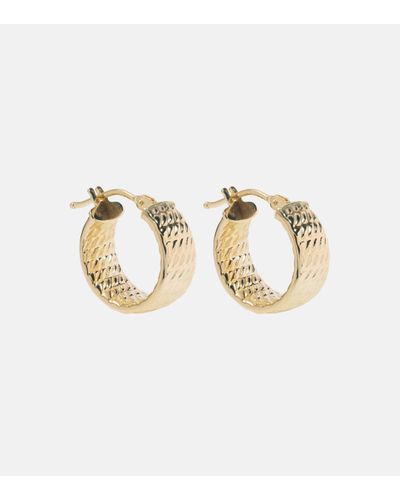 STONE AND STRAND Le Groove 14kt Gold Hoop Earrings - Metallic