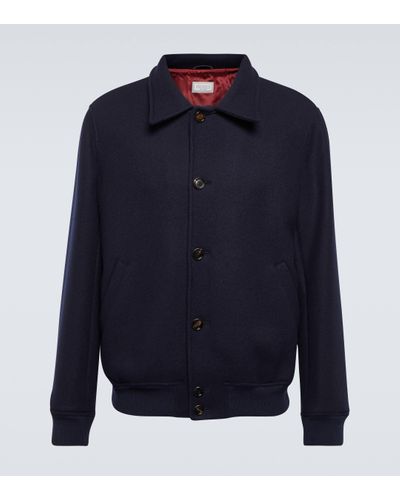 Brunello Cucinelli Wool And Cashmere Jacket - Blue