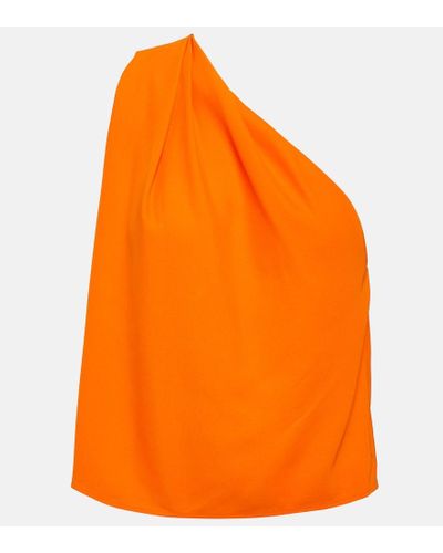 The Sei One-Shoulder-Top aus Crepe - Orange