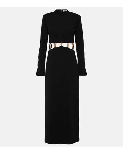 Jonathan Simkhai Gloria robe aus crêpe mit verzierung - Schwarz