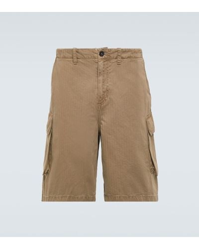 Our Legacy Mount Herringbone Cotton Cargo Shorts - Natural