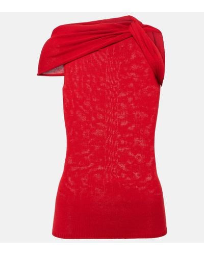 Rick Owens Knitted One-shoulder Top - Red