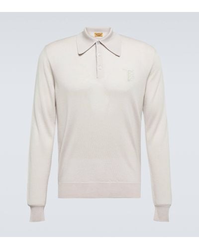 Tod's Wool, Silk, And Cashmere Polo Shirt - White