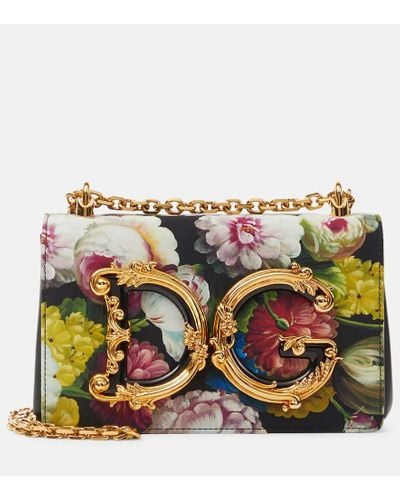 Dolce & Gabbana Borsa a spalla DG Girls Medium in pelle - Multicolore