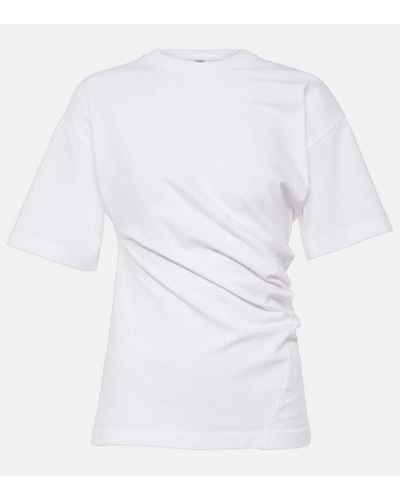 Totême T-Shirt Twisted aus Baumwoll-Jersey - Weiß