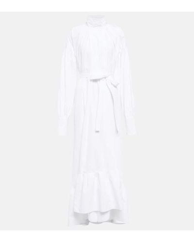 Patou Belted Maxi Dress - White