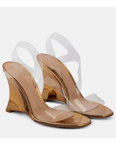 Gianvito Rossi Sandales compensees Metropolis - Marron