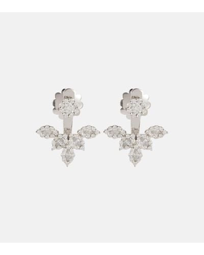 YEPREM Moonflower 18kt White Gold Earrings With Diamonds