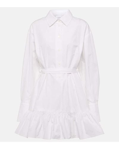 Patou Hemdblusenkleid aus Baumwolle - Weiß