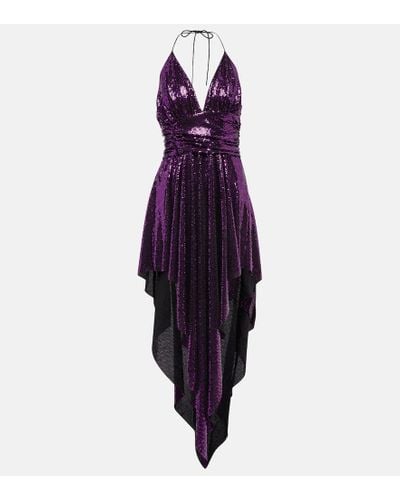 Alexandre Vauthier Dress With Sequins - Purple