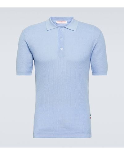 Orlebar Brown Maranon Waffle-knit Cotton Polo Shirt - Blue