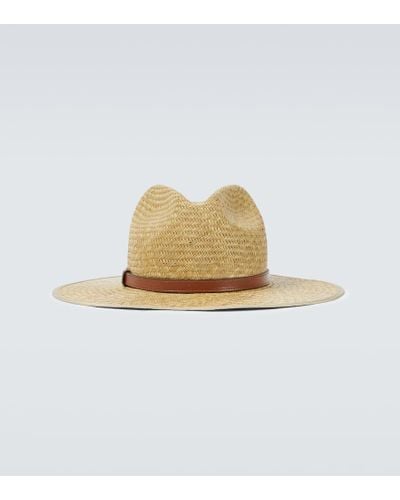 Gucci Sombrero de paja con Horsebit - Blanco