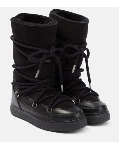 Inuikii Shearling-lined Snow Boots - Black