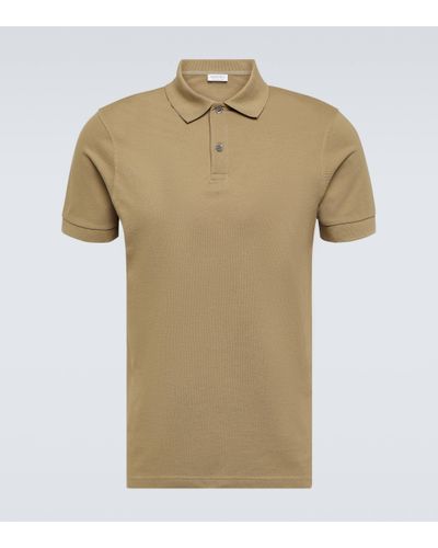 Sunspel Cotton Pique Polo Shirt - Natural