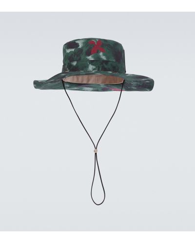 Loewe Logo-Appliquéd Printed Cotton-canvas Bucket Hat - Men - Blue Hats