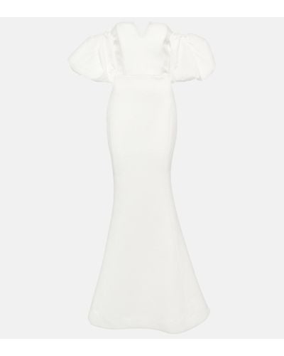 Rebecca Vallance Bridal Genevieve Off-shoulder Crepe Gown - White