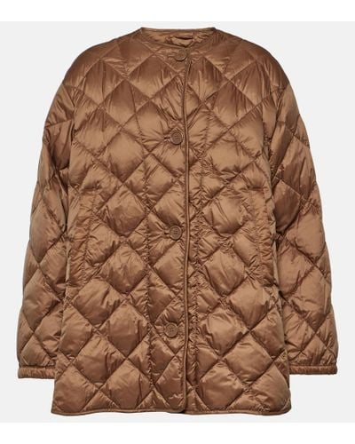 Max Mara The Cube Csoft Quilted Down Jacket - Brown