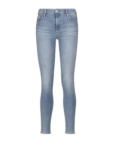 AG Jeans Skinny Jeans Farrah Ankle Seamless - Blau