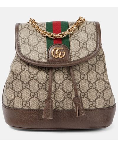 Gucci Sac a dos Ophidia Medium en toile GG - Marron