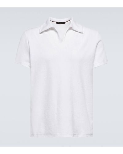 Loro Piana Cotton And Silk Polo Shirt - White