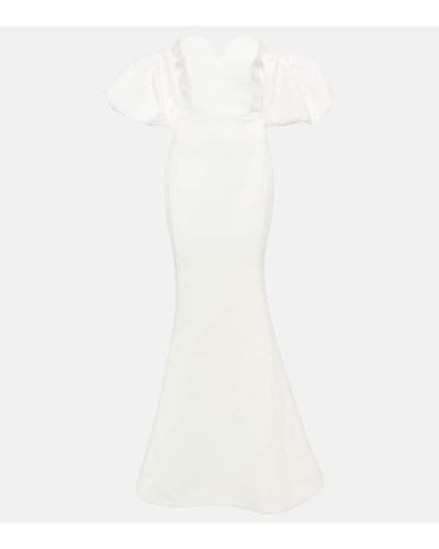 Rebecca Vallance Bridal vestido Genevieve de crepe - Blanco