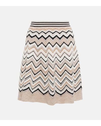 Missoni Alpaca And Wool-blend Miniskirt - Natural