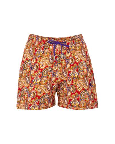Etro Paisley Cotton Shorts - Multicolour