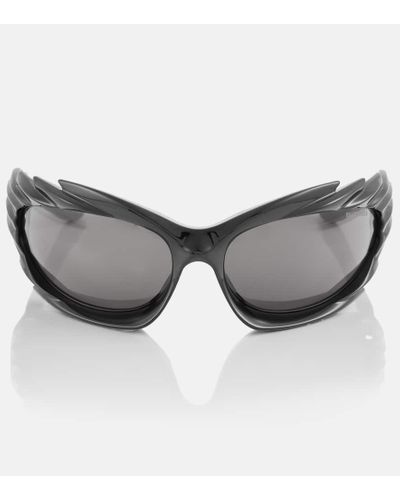 Balenciaga Ovale Sonnenbrille Spike - Grau