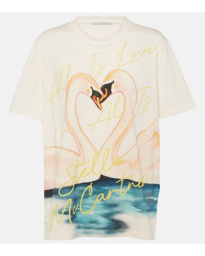 Stella McCartney Printed Cotton Jersey T-shirt - Natural