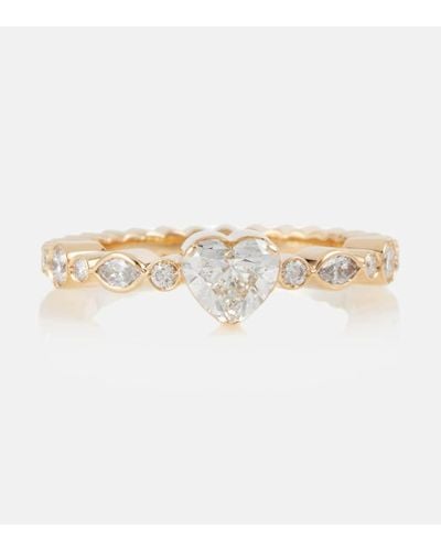 Sophie Bille Brahe Coeur Ensemble 18kt Gold Ring With Diamonds - Natural