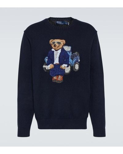 Polo Ralph Lauren Ribbed-knit Cotton Sweater - Blue