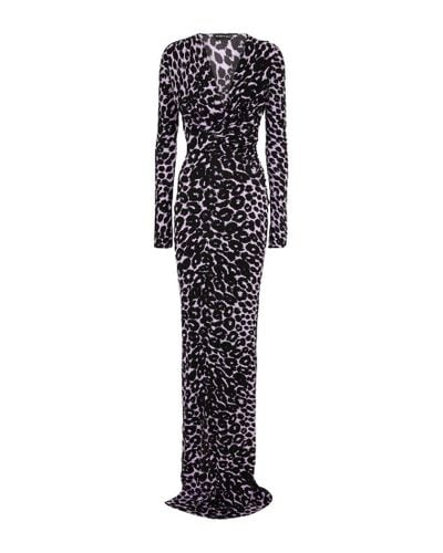 Tom Ford Vestido de fiesta con print de leopardo - Negro