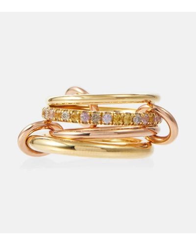 Spinelli Kilcollin Ring Nimbus aus 18kt Gelb- und Rosegold mit Saphiren und Diamanten - Mettallic