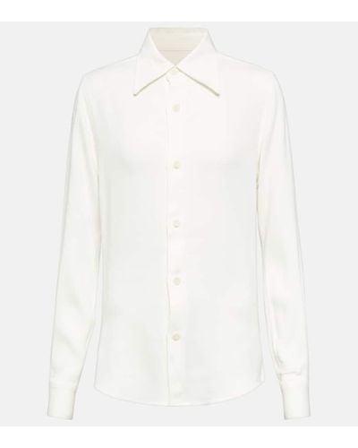 Ami Paris Hemd aus Crepe - Weiß