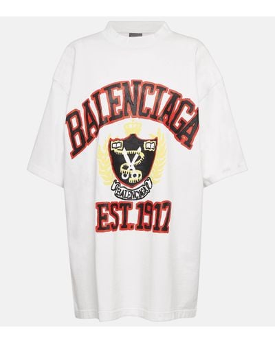Balenciaga T-shirt en coton à imprimé graphique - Blanc