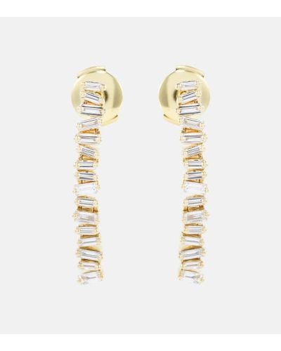 Suzanne Kalan Fireworks 18kt Gold Earrings With White Diamonds - Metallic