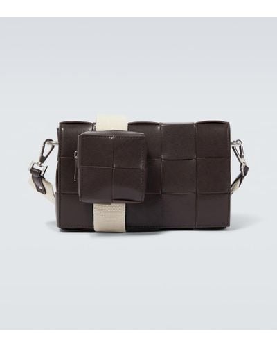 Bottega Veneta Cassette Medium Leather Shoulder Bag - Black