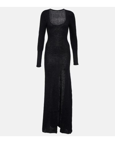 Jacquemus La Robe Dao Mohair-blend Maxi Dress - Black
