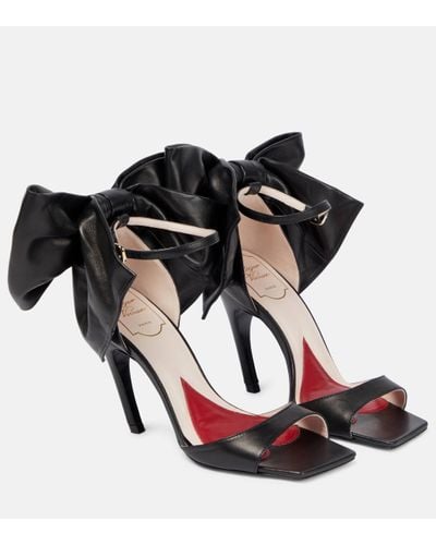Roger Vivier Viv' Choc 100 Bow-embellished Sandals - Black