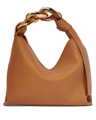 JW Anderson Chain Small Leather Shoulder Bag - Brown