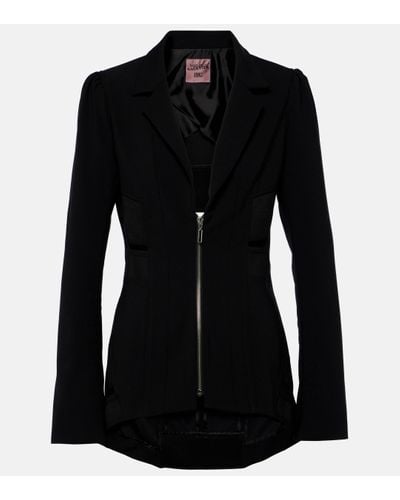 Jean Paul Gaultier Zipped Blazer - Black