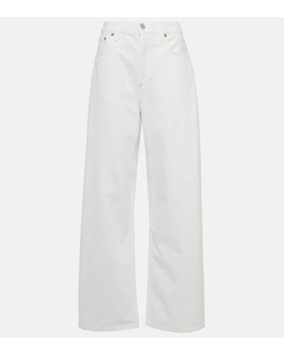 Agolde Low Slung Baggy Wide-leg Jeans - White