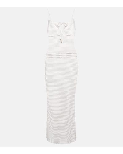 Melissa Odabash Nikita Cotton Crochet Midi Dress - White