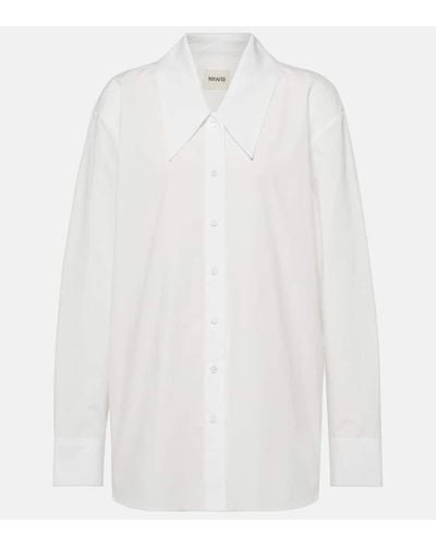 Khaite Camisa Lago en popelin de algodon - Blanco